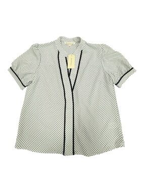 NWT Monteau Los Angeles Polka Dot Blouse Size L